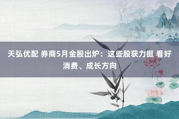 天弘优配 券商5月金股出炉：这些股获力挺 看好消费、成长方向